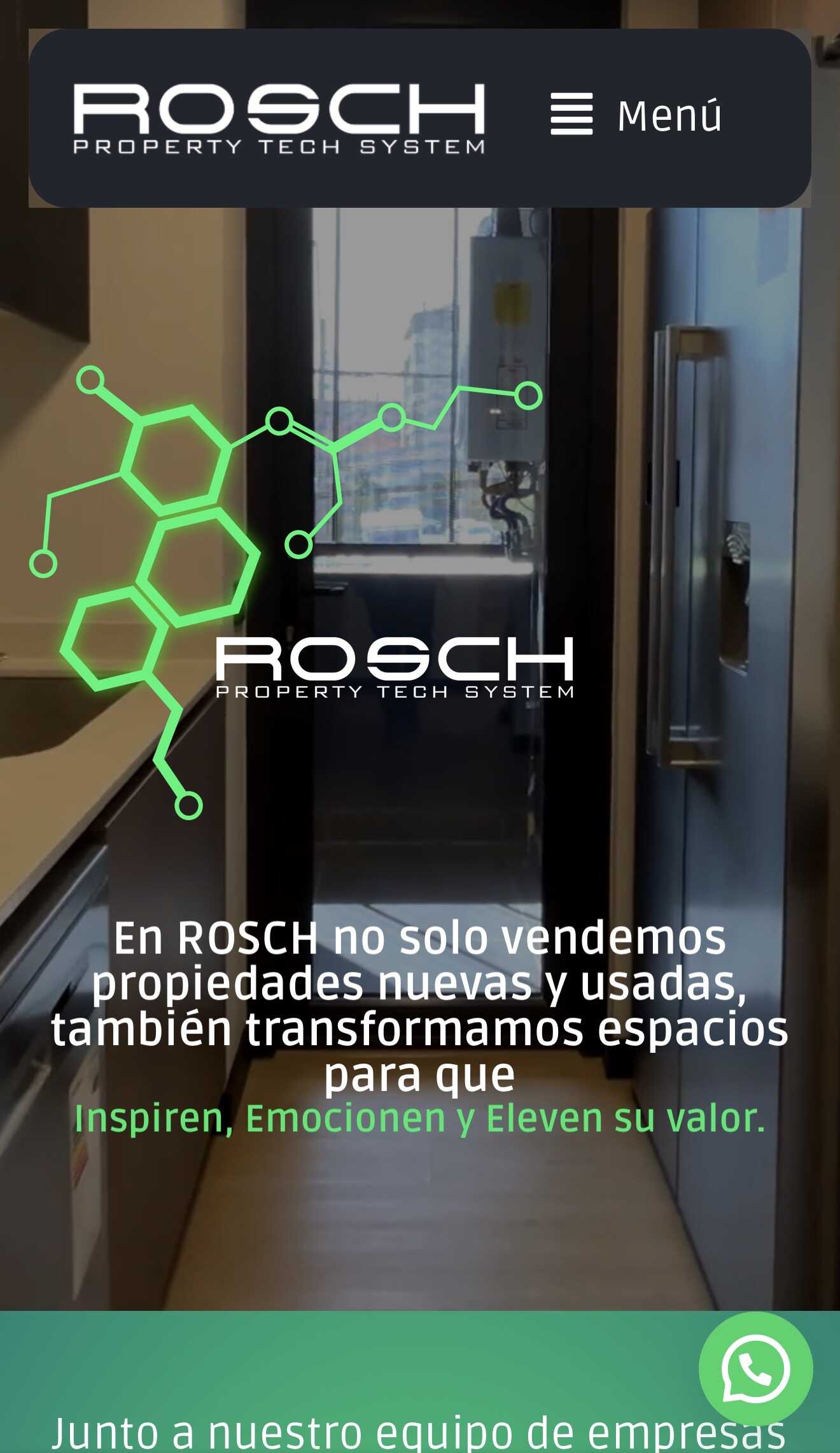 Sitio web ROSCH en versión móvil
